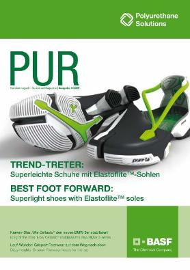The new brand will be visible on the title page of a PUR customer magazine.