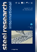 Wiley-VCH is delighted to announce publishing responsibility for Steel Research International from January 2010 on behalf of Verlag Stahleisen, Steel Institute VDEh, Max-Planck-Institut f�r Eisenforschung, The Austrian Society for Metallurgy and Materials ASME, F�d�ration Fran�aise de l�Acier and Jernkontoret (Sweden). 
