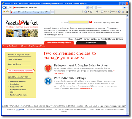 Assets 2 Market - Asset Management Maximization