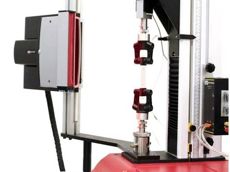 Model 3345 van de 5 kN Enig Kolom met de Extensometer van de lang-Reis en Pneumatische Grepen voor het Testen van Elastomeren van Instron