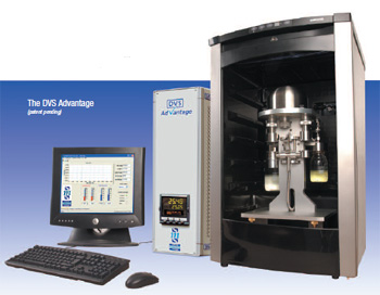 DVS Advantage Dynamic Gravimetrisk Damp Sorption Analyzer fra Surface Measurement Systems