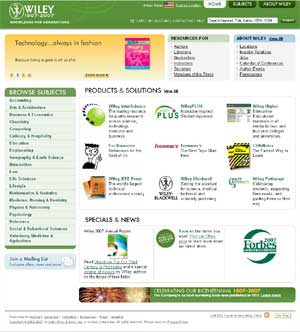 John Wiley and Sons - Scientific Publishers