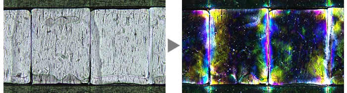 Film (Left: Brightfield / Right: Polarized light)