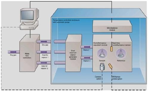 Schematic overview of the SMS DVS-Advantage instrument.