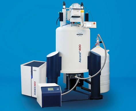 Spectrometer overview of 400 MHz Ascend with Prodigy CryoProbe and AVANCE NEO Nanobay console.