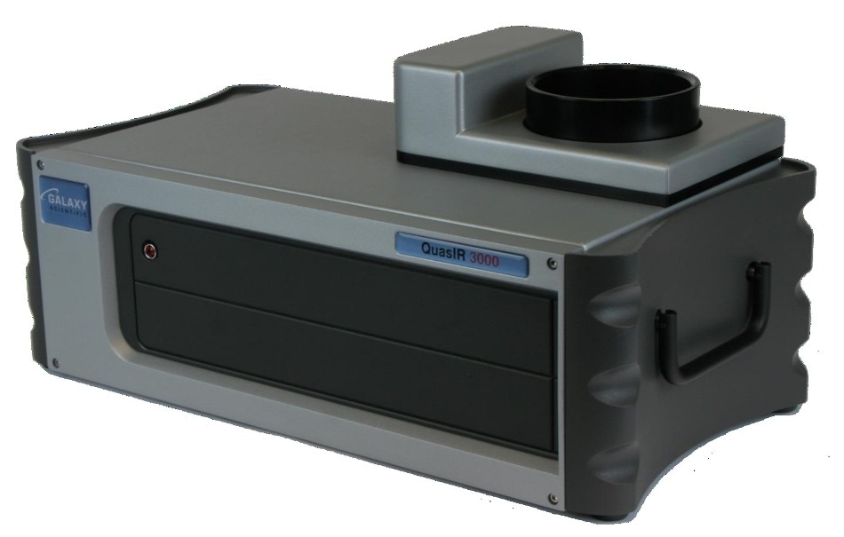 Galaxy Scientific QuasIR™3000 Fourier transform infrared spectrometer with integrating sphere and optional sample spinner.