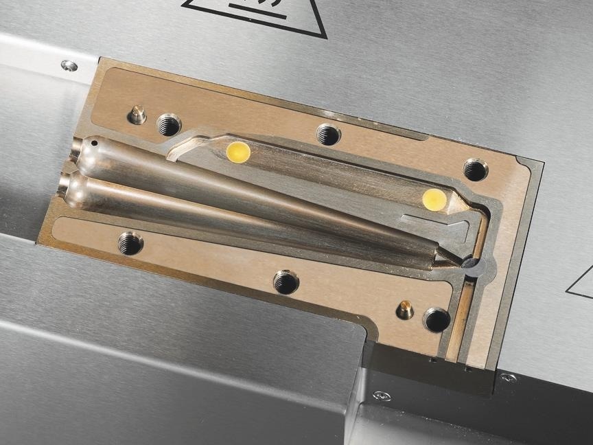 HAAKE MiniLab Micro Compounder backflow channel built as slit capillary with two pressure sensors.
