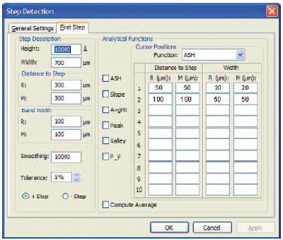 First Step settings