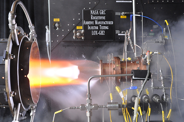 Researchers from the Glenn Research Center successfully tested a 3D Printed Rocket Engine.
