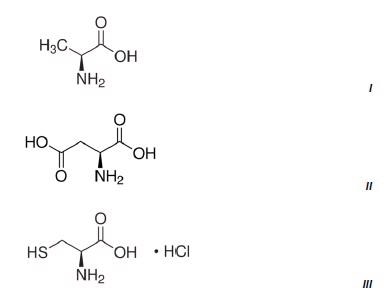 Chemical structures of the three amino acids measured.