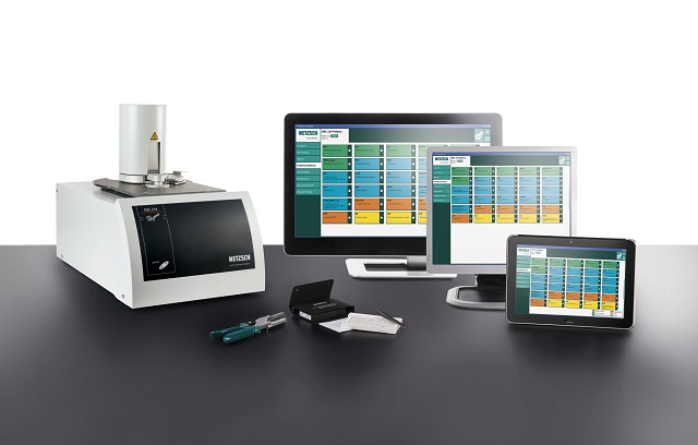 A work-station showing the new DSC 214 Polyma, SampleCutter and 3in1Box.
