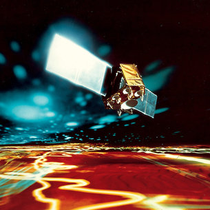 A now-derelict satellite.