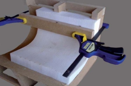 Simple thermoforming mould out of MDF.