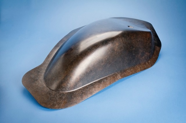 A FLIR display fairing with a copper lightning strike screen integrated into the part surface.