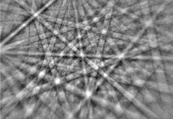EBSD pattern from zirconium