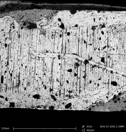 BSE imaging in compositional mode