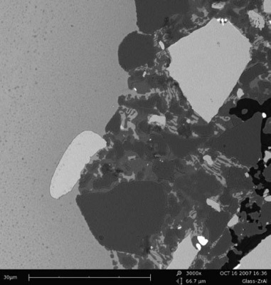 Glass-furnace diffusion zone