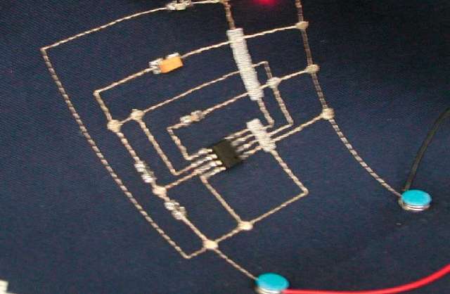 Stitched conductor board.