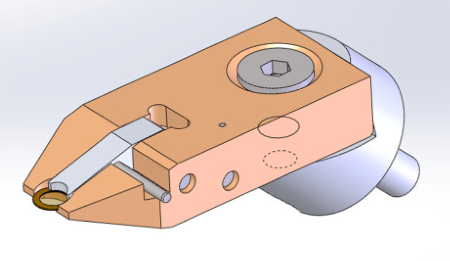 TKD sample holder with closed clamp