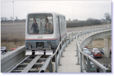 A MagLev train operated between Birmingham International Railway Station and Birmingham International Airport.