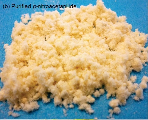 Recrystallised p-nitroacetanilide.