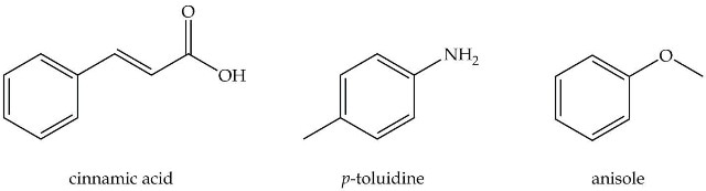 Organic compounds to be separated.
