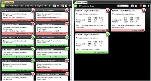 Mastersizer 3000 Data Quality tool.