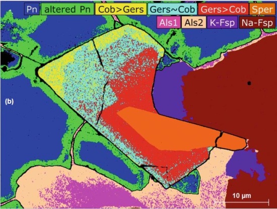 Analysis of a mineral sample from the Parkin dike