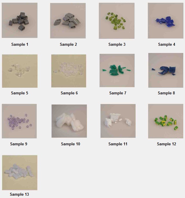 Plastic/polymer sample types