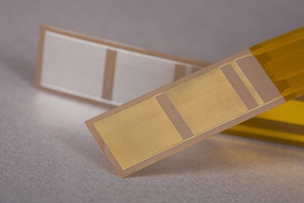 Disposable dielectric/conductivity sensor on polyimide flex circuit