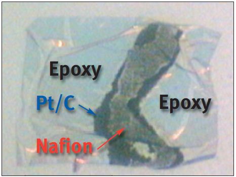 Thermo Scientific K-Alpha optical image of ULAM-prepared MEA fuel cell sample
