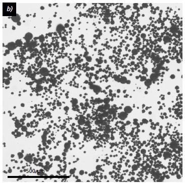 Micrographs of steel (316L) (a, c) and AlSi10 (b, d) Powders used for powder characterization; (a, b) Light microscopy, transmitted light, bright field, 80×; (c, d) SEM, SE, WD 10 mm, EHT 10 kV, 500×