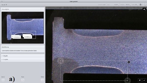 The Object position can be manually selected if object recognition fails;