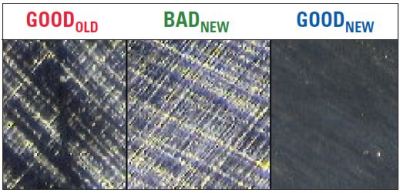Optical images taken by the instrument of the analyzed surfaces