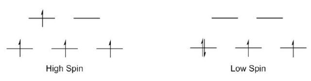 Two possible electronic structures for Mn(III).