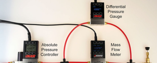 Pressure drop is determined by calculating the difference between the pressure of the gas when it enters the instrument and the pressure of the gas when it leaves the instrument.
