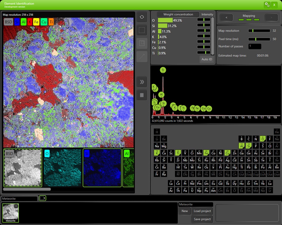 Element IDentification (EID) Software assists in EDS analysis with the Phenom ProX