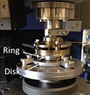 Ring-on-disk setup on a UMT.