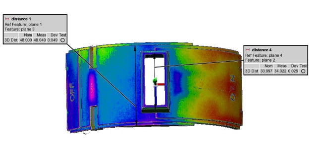 Automatically generates inspection reports including comparison to CAD models and “golden examples.
