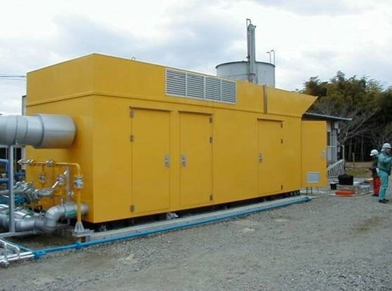 Typical Generator engine enclosure located adjacent to a customer site (Ref: Jenbacher)