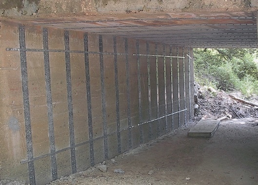 The abutment and deck of this bridge in Phelps County, Missouri, was strengthened using SAFSTRIP®.