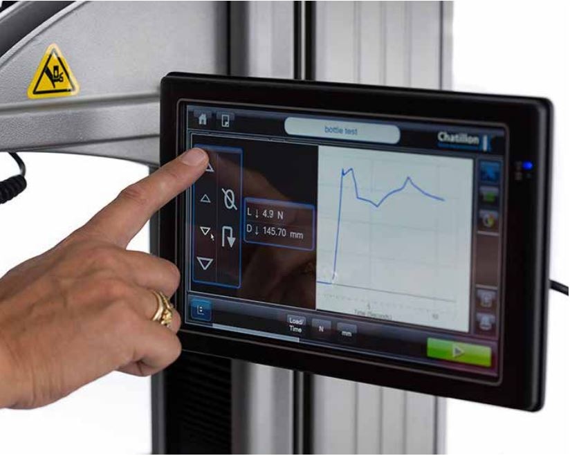 The CS Series provides data as experiments are performed on its touchscreen interface.