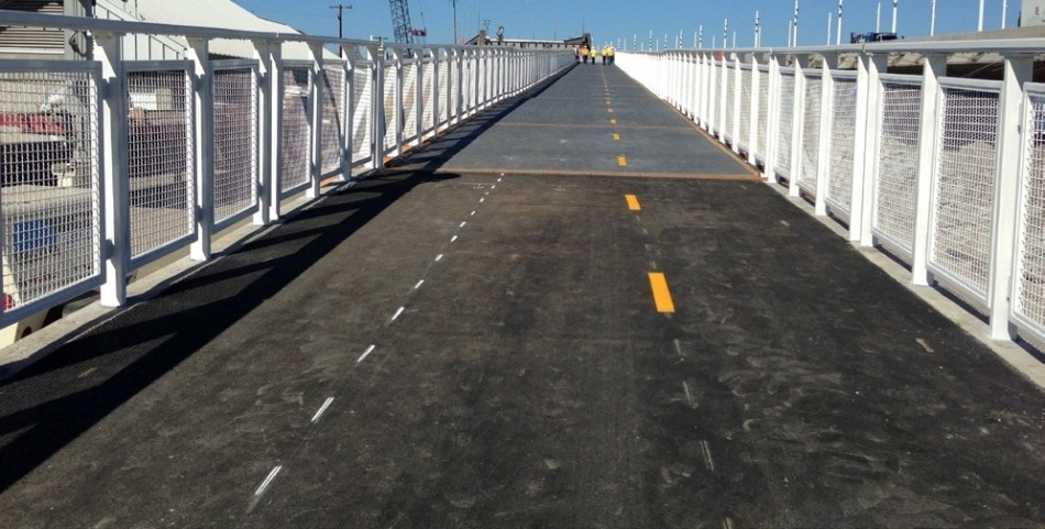 San Francisco-Oakland Bay Bridge in California recently opened a east span biking path