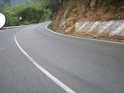 Hillside Roadcut, Asphalt Paved