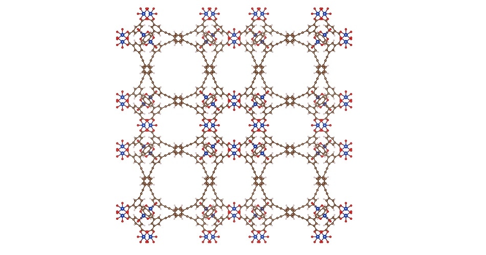 Characteristic structure of a Metal-Organic-Framework with large pores (NU-100)11