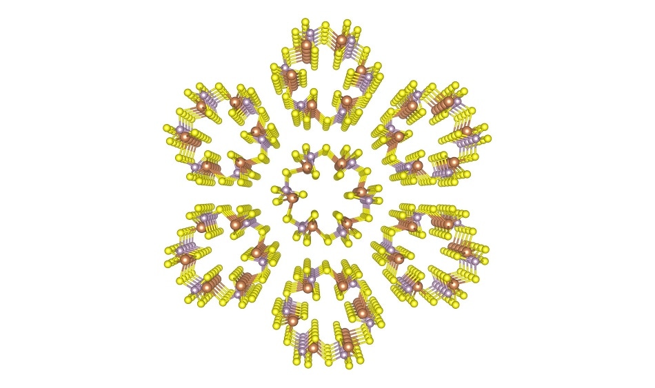 Structure of the ternary inorganic nanotube system SbPS4.13