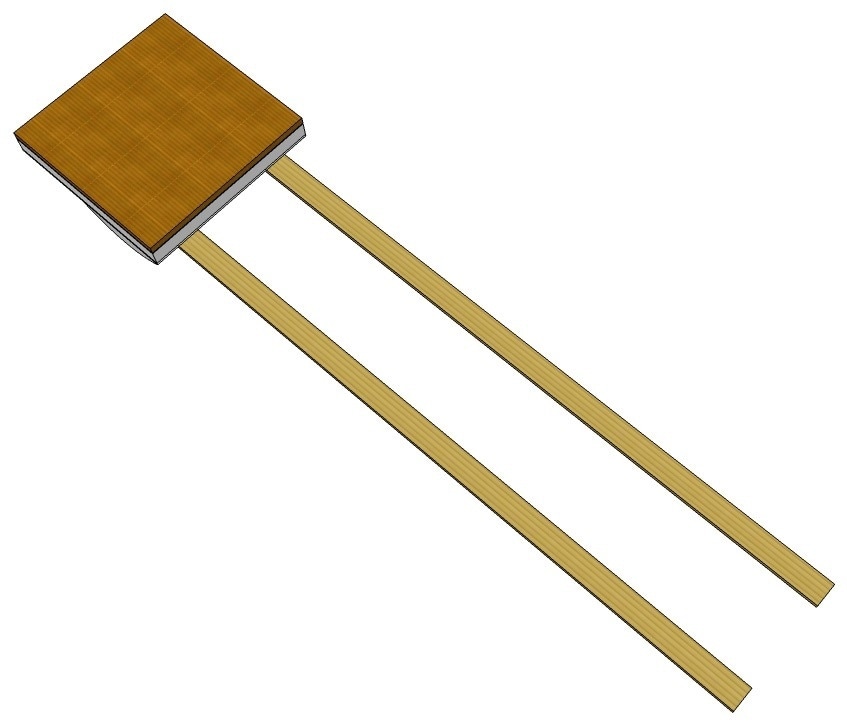 Sensor with metalized backside