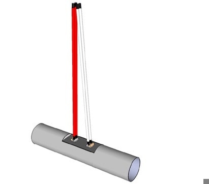 Sensor elements soldered onto metal tube