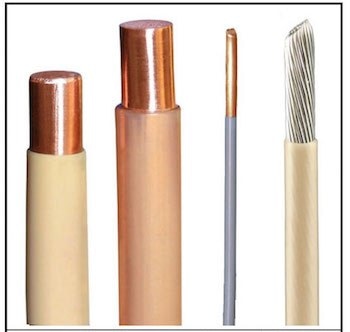 Close-up view of PEEK insulated wire examples.
