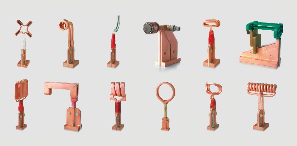 The geometry of the inductors is as varied as the parts to be made with them. Ring or shaped inductors enclose the heated part with millimeter precision.